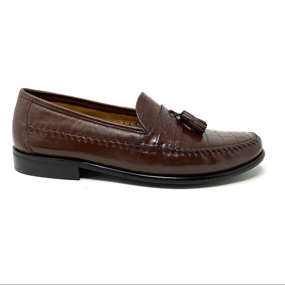 Florsheim Brown Leather Tassel Loafers